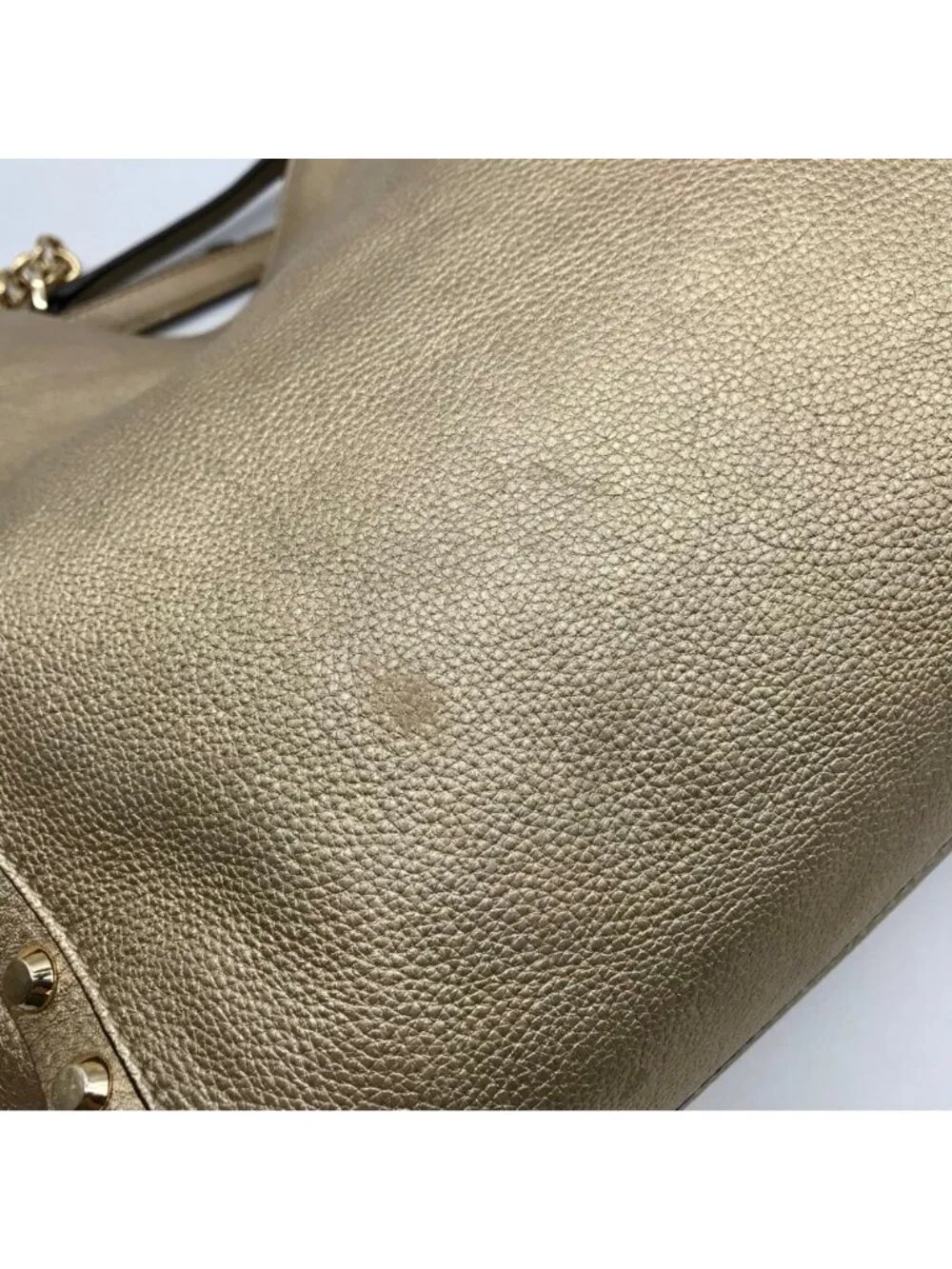Michael Kors Gold Studded Newbury Medium Chain Shoulder Bag